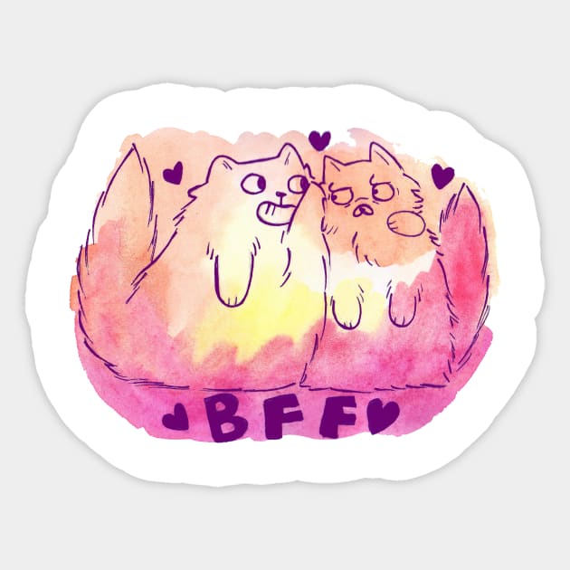 BFF Cats Sticker by saradaboru